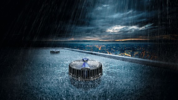 Kanalizačný systém Geberit PE ma odvodnenie strechy Kanalizačný systém Geberit PE ma odvodnenie strechy