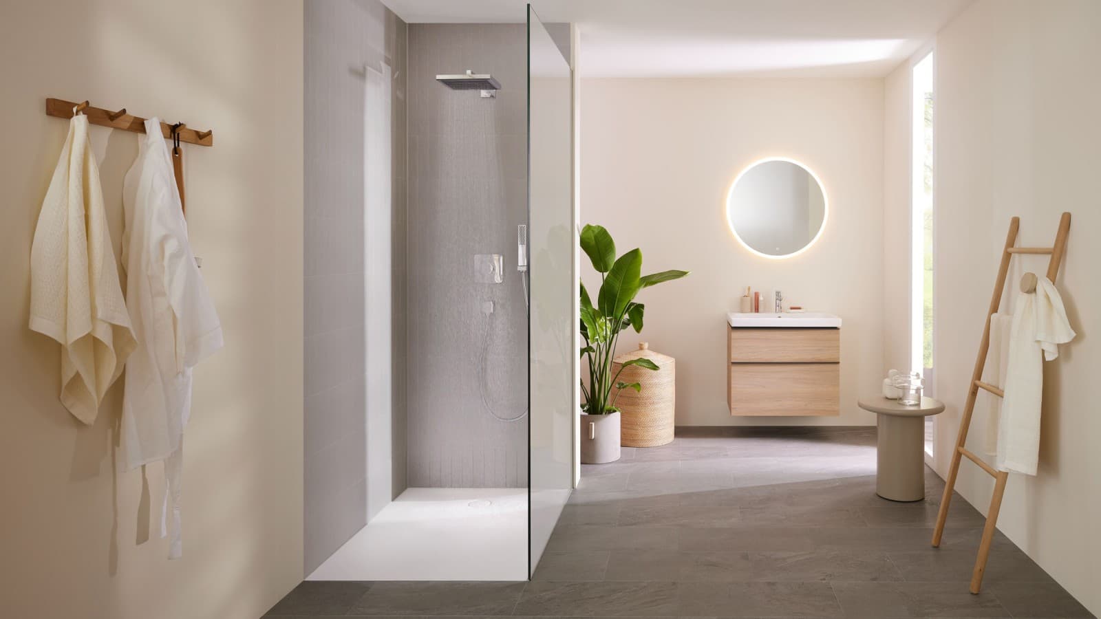 Kúpeľňa Geberit iCon s plochou vaničkou CleanFloor30 Kúpeľňa Geberit iCon s plochou vaničkou CleanFloor30