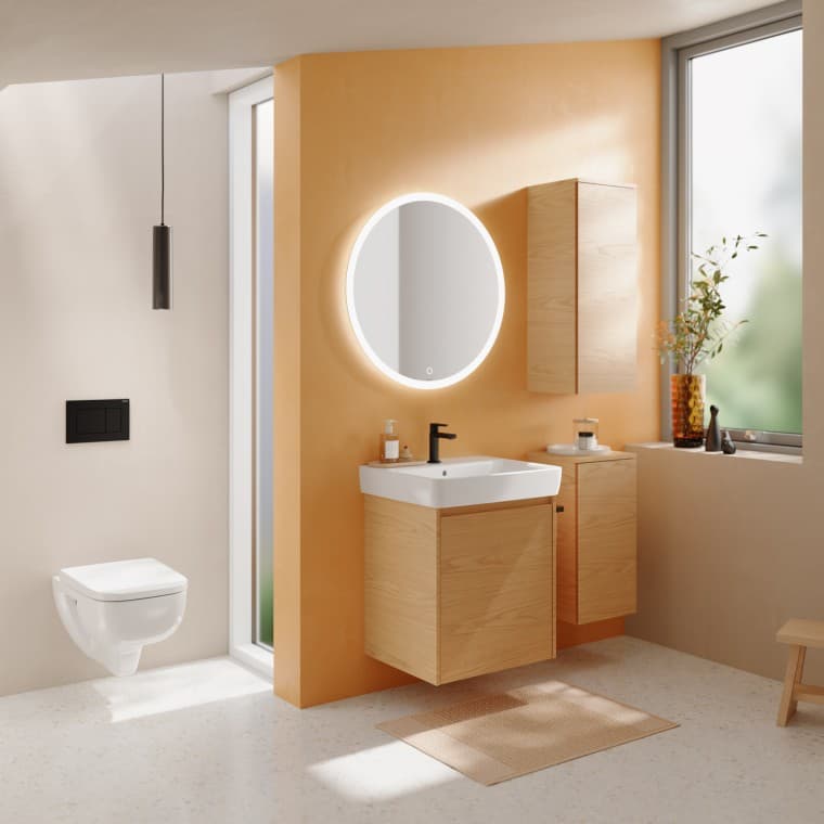 Skrinka pod umývadlo Geberit Selnova Square s bočnými skrinkami Skrinka pod umývadlo Geberit Selnova Square s bočnými skrinkami