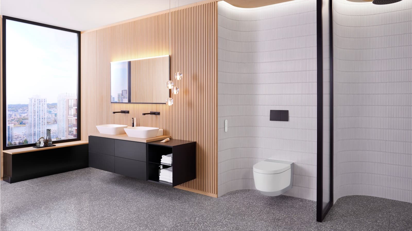 Geberit AquaClean Mera v chrómovej farbe Geberit AquaClean Mera v chrómovej farbe